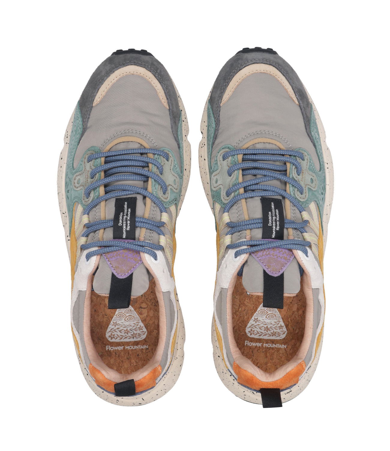 Flower Mountain | Sneakers Yamano 3 Grigio Petrolio Arancio