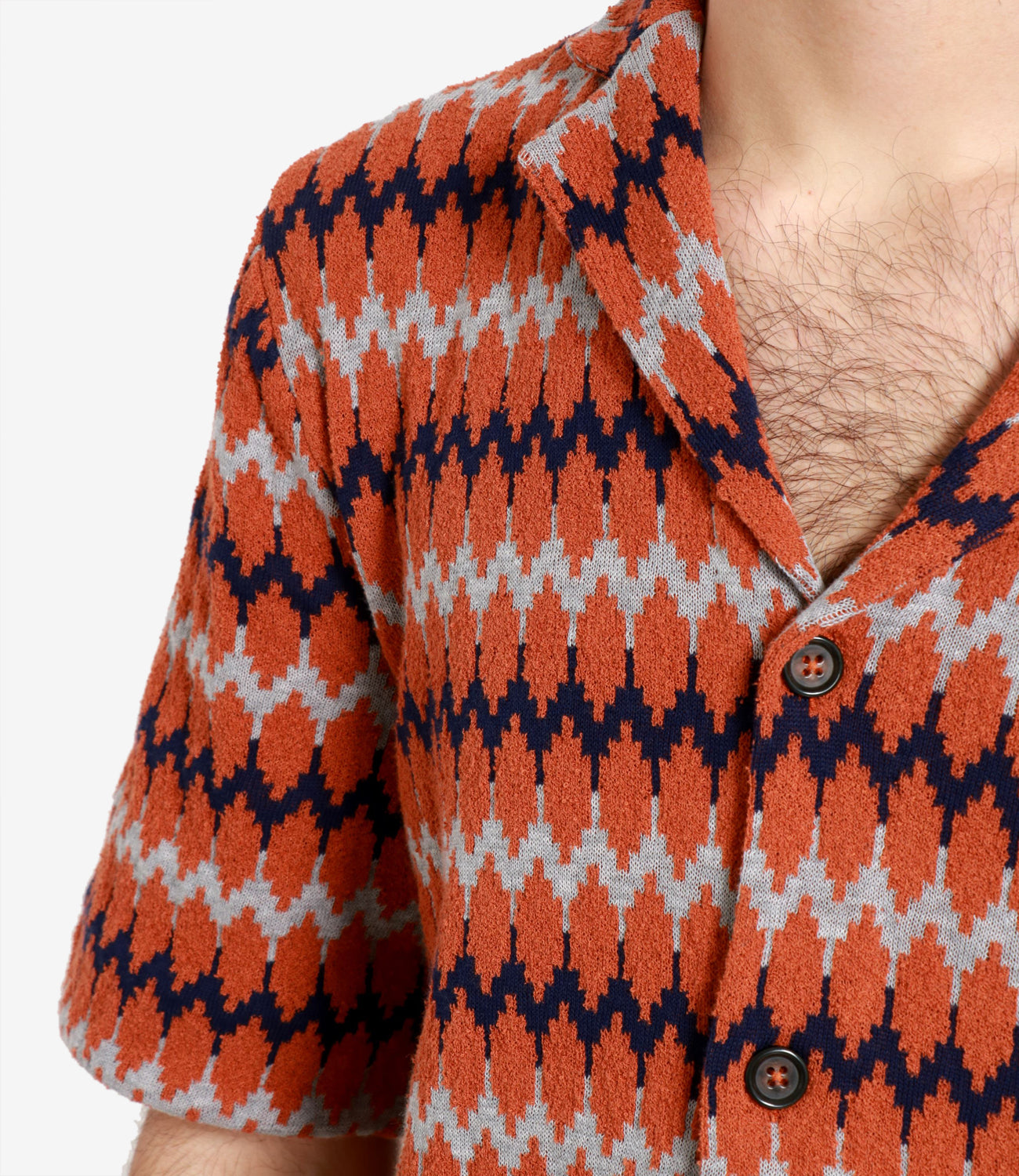 Gallia | Camicia Kareem Arancio Blu