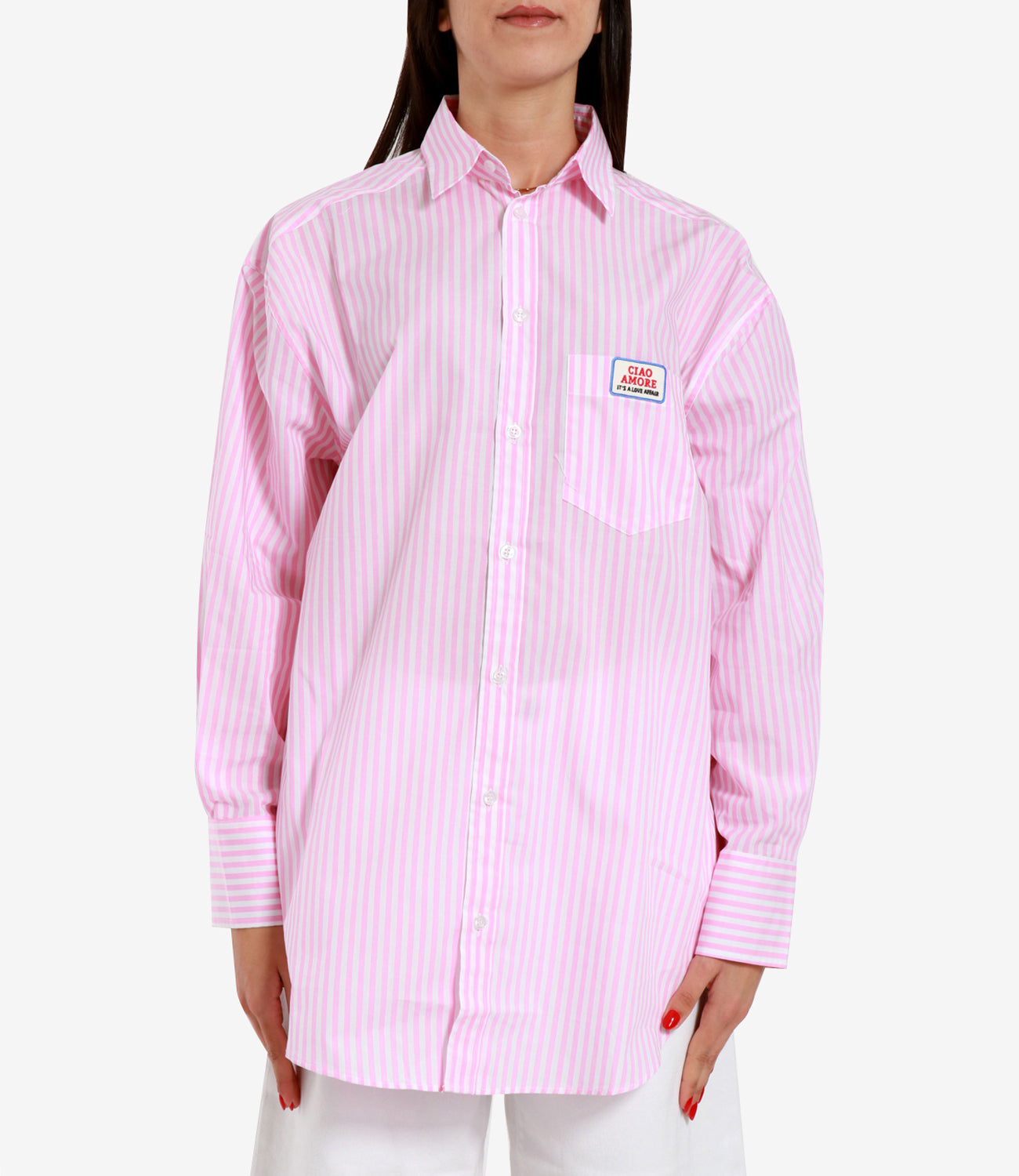 Giada Benincasa | Camicia Rosa Bianco