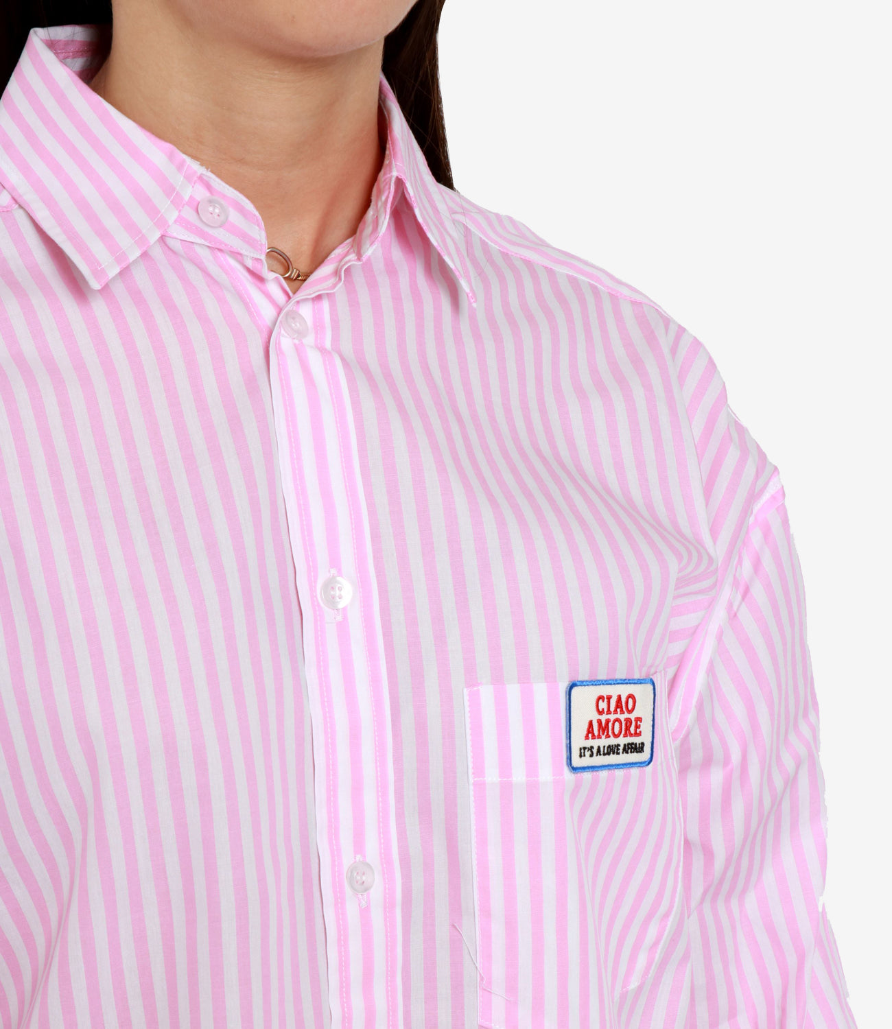 Giada Benincasa | Camicia Rosa Bianco