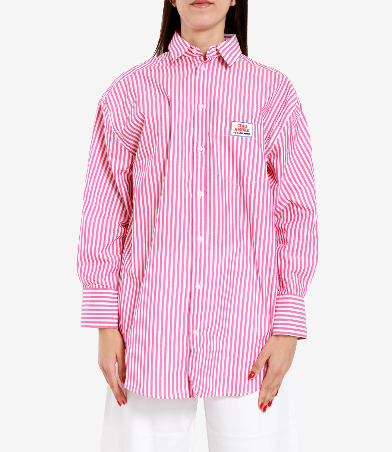 Giada Benincasa | Camicia Fuxia Bianco
