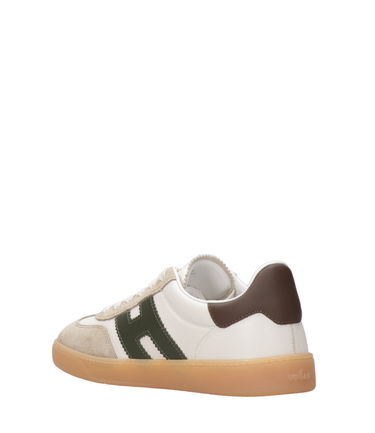 Hogan | Sneakers Cool Allacciato Bianco Verde e Marrone