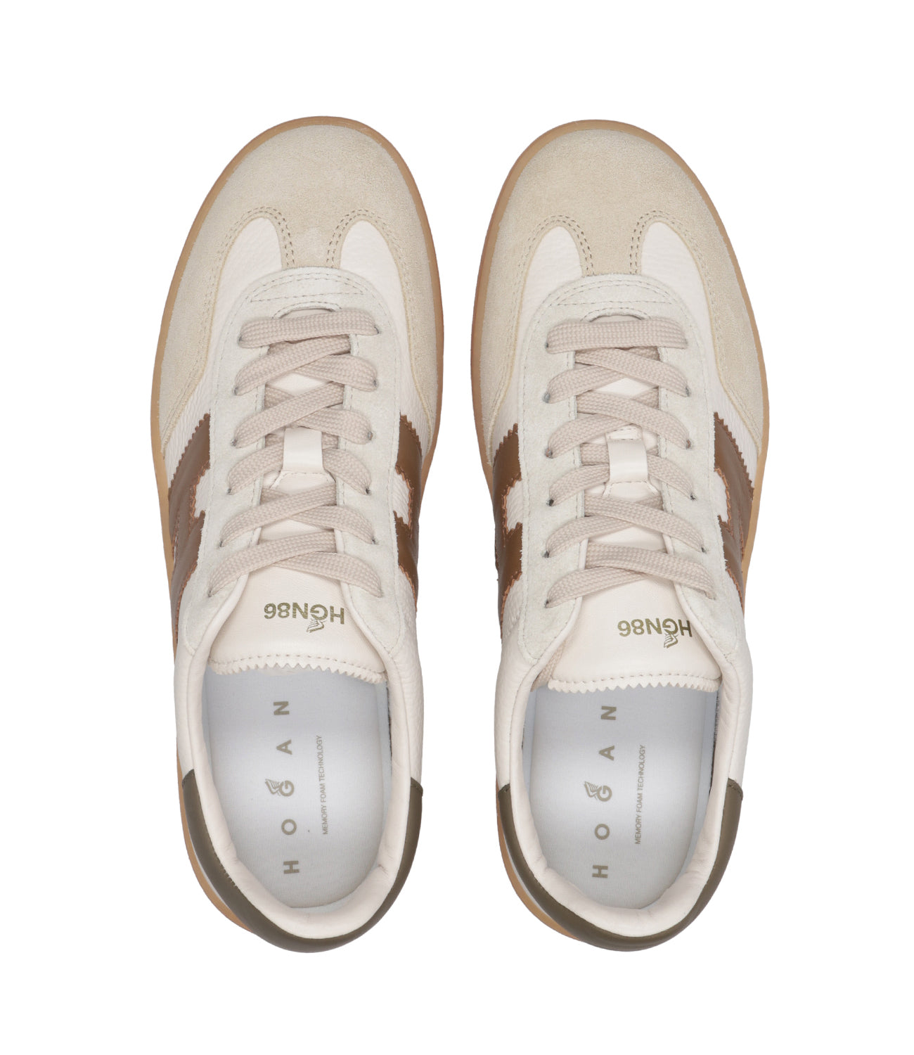 Hogan | Sneakers Cool Allacciato Avorio e Marrone