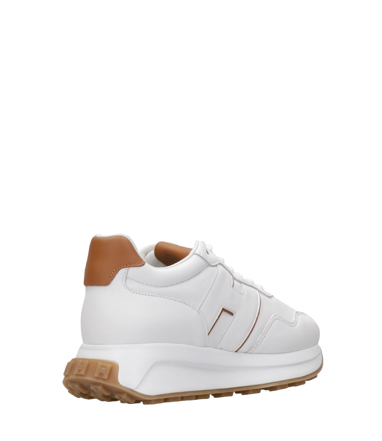 Hogan | Sneackers H641 Allacciato H Bianco e Biscotto