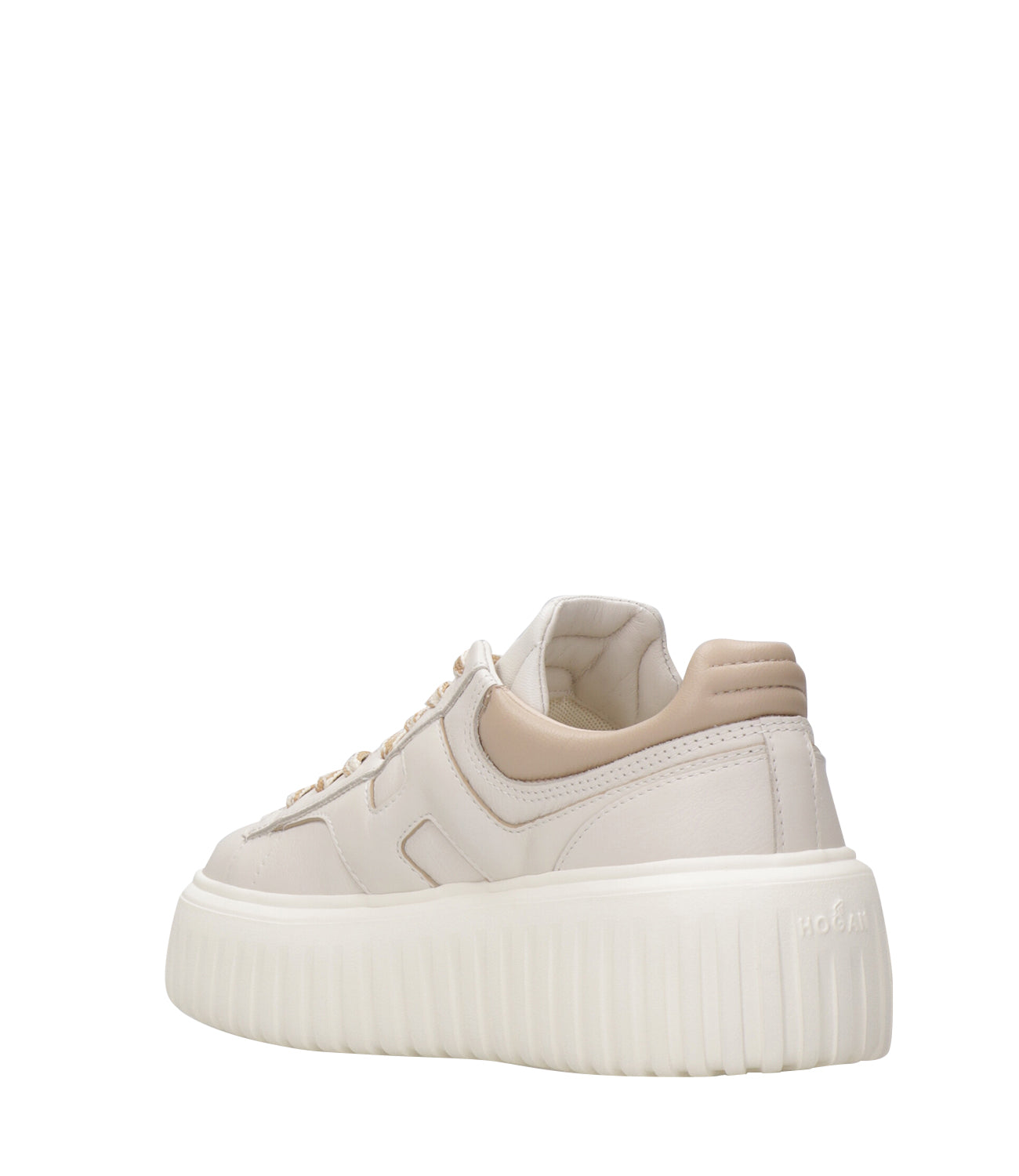 Hogan | Sneakers H-Stripes Allacciato Avorio e Beige