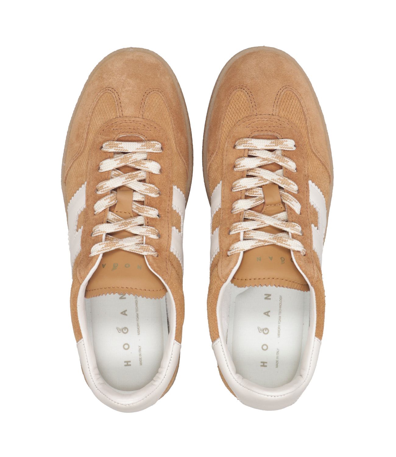 Hogan | Sneakers H698 Allacciato H Cammello e Bianco