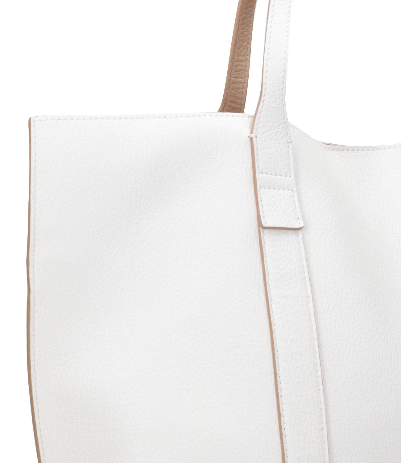 Hogan | Borsa a Spalla Script Shopping Media Bianco e Cipria