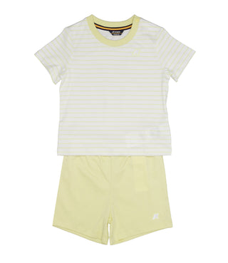 K-Way Kids | Set Felpa Pantalone E. Pete Bianco Giallo