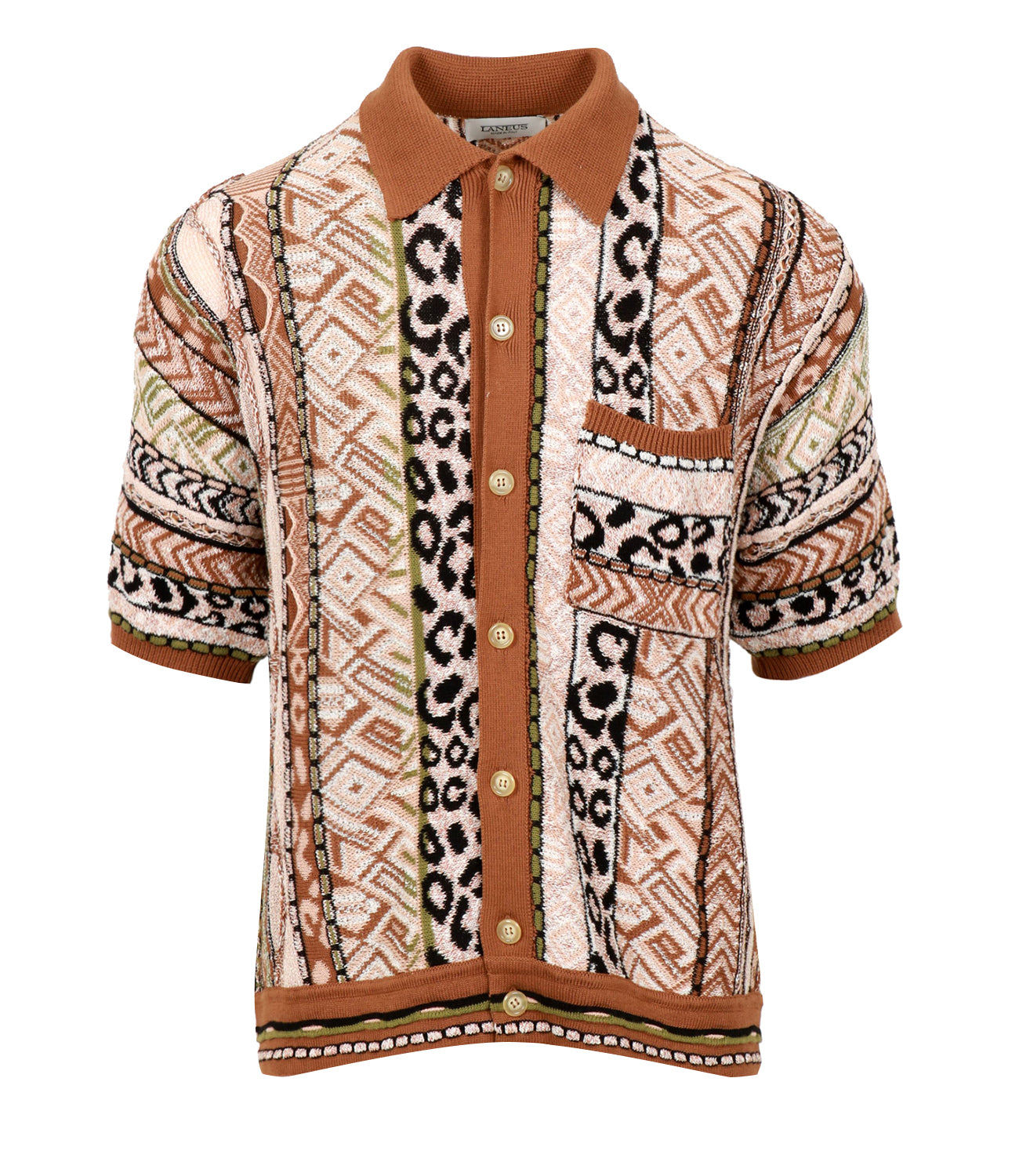 Laneus | Camicia Jacquard Caramel