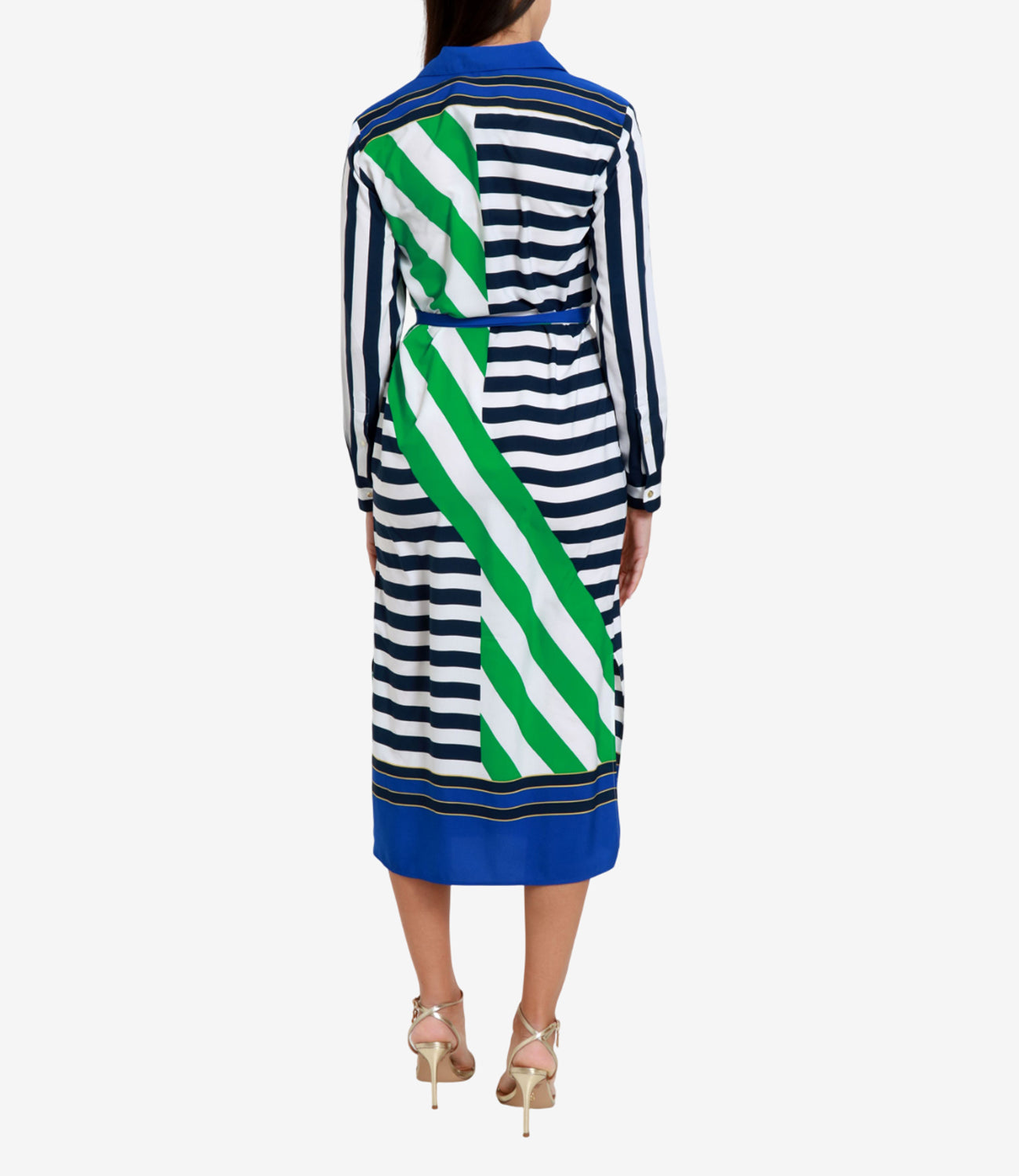 Lauren Ralph Lauren | Abito Fayella Blu Navy Bianco e Verde