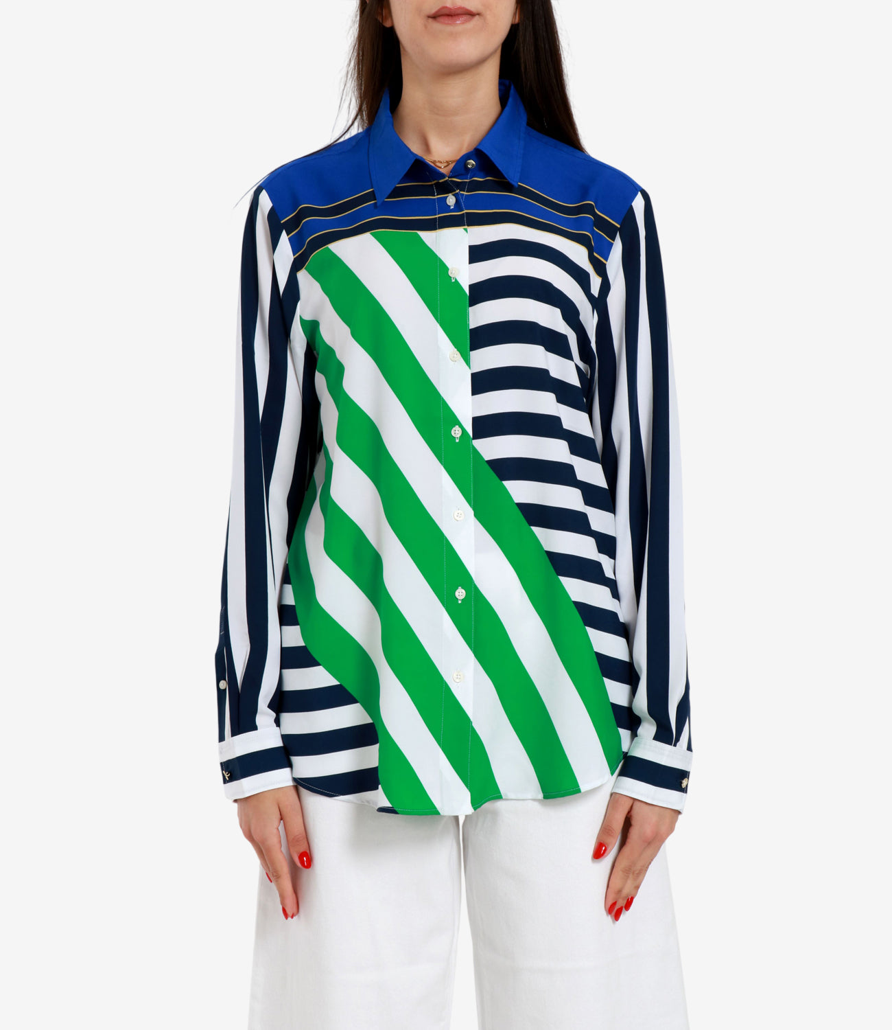 Lauren Ralph Lauren | Camicia Jamelko Blu Navy Bianco Verde