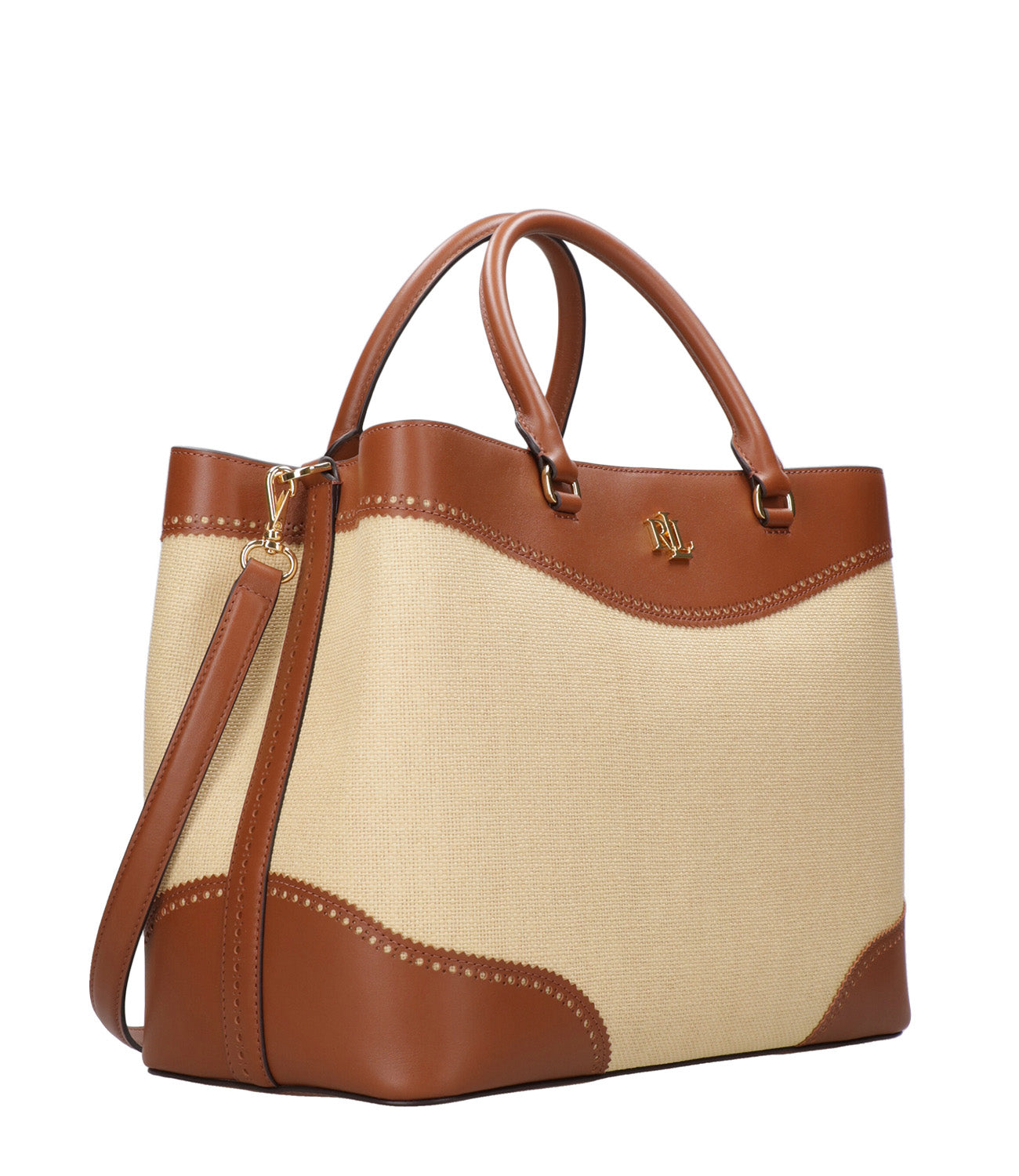 Lauren Ralph Lauren | Borsa a Spalla Marcy Naturale Cuoio