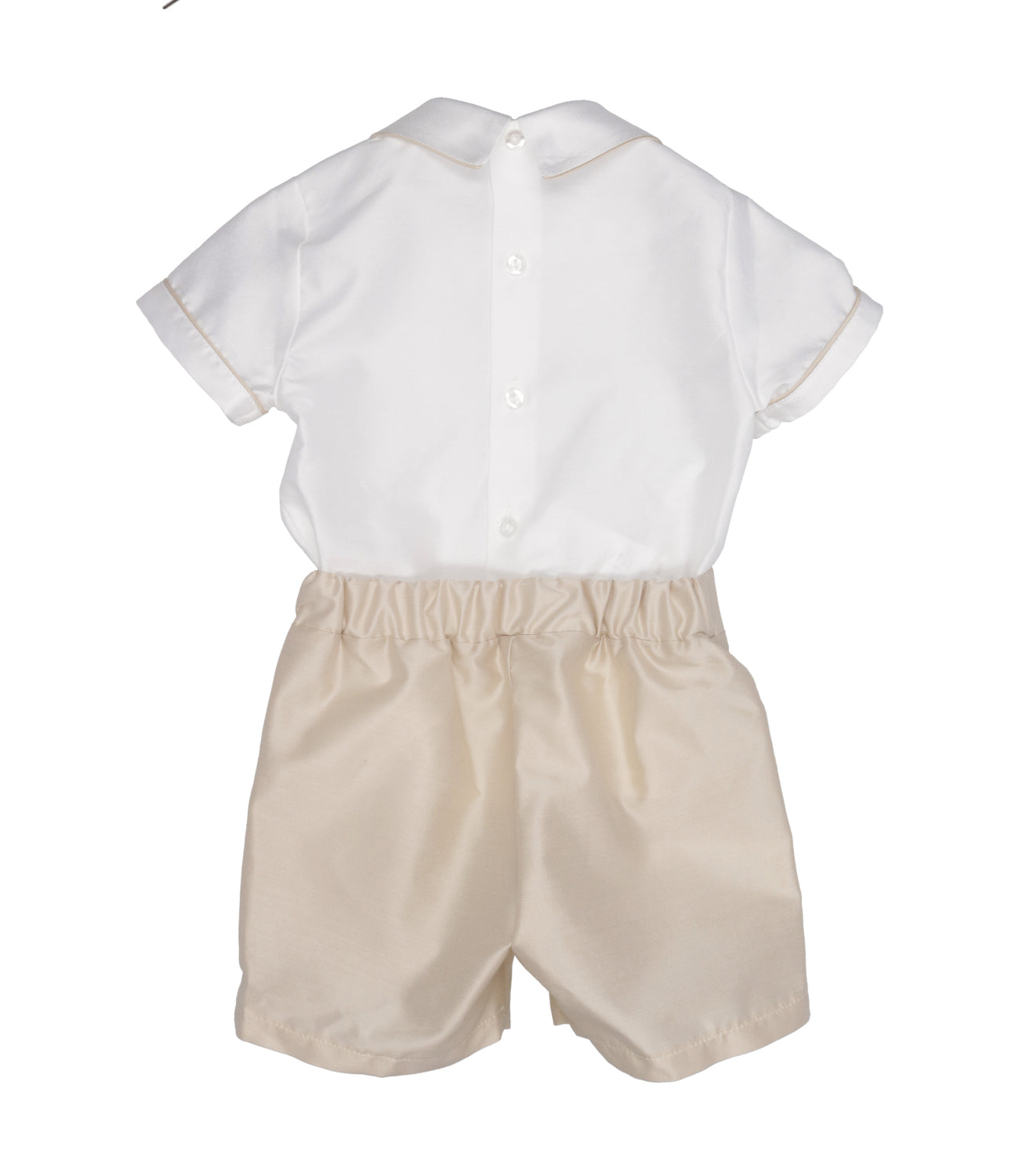 Le Bebè Enfant | Set Camicia Bermuda Bianco Ecru