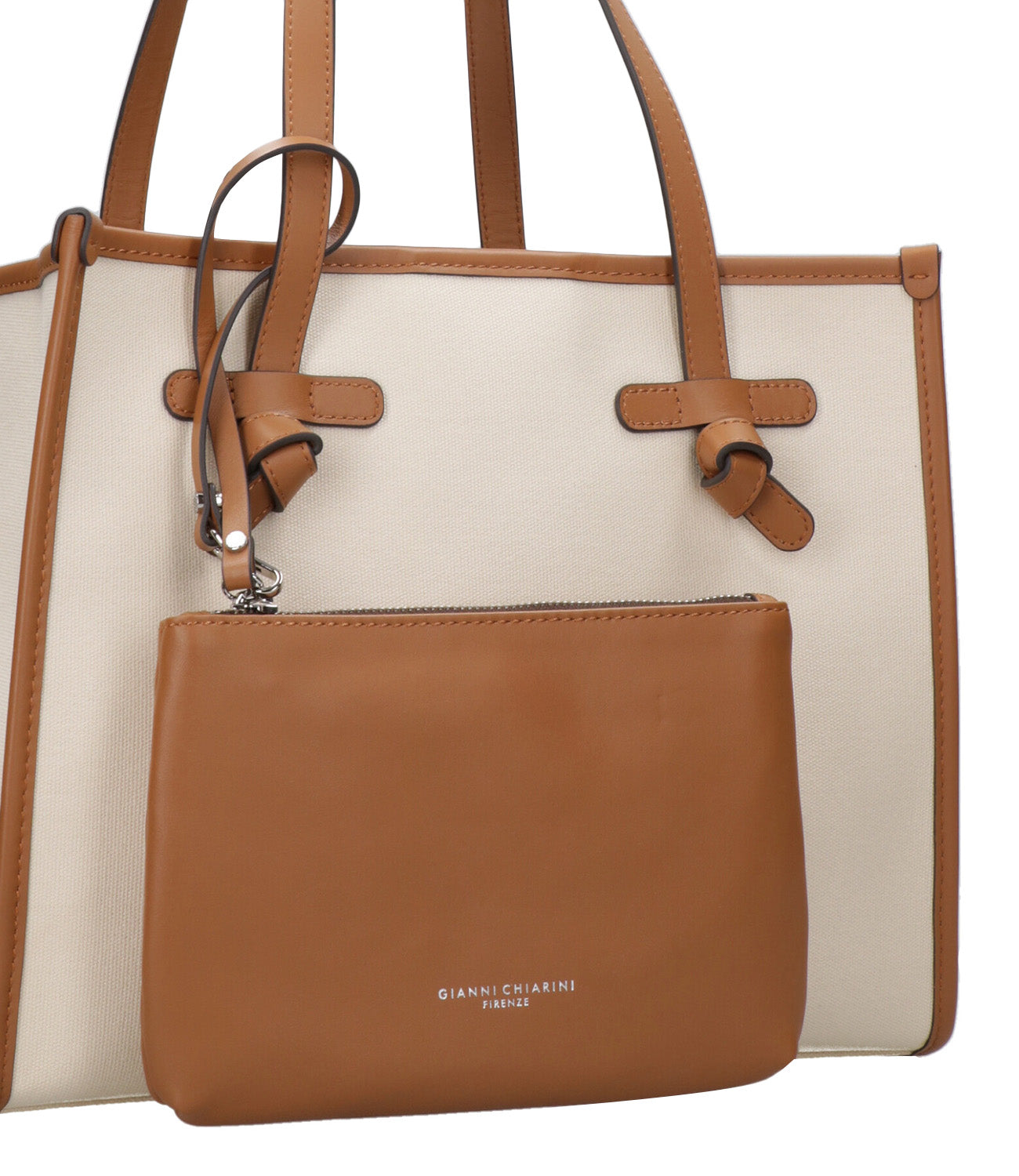Marcella Club | Borsa a Spalla Panna Corda Caramello