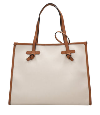 Marcella Club | Borsa a Spalla Panna e Cuoio