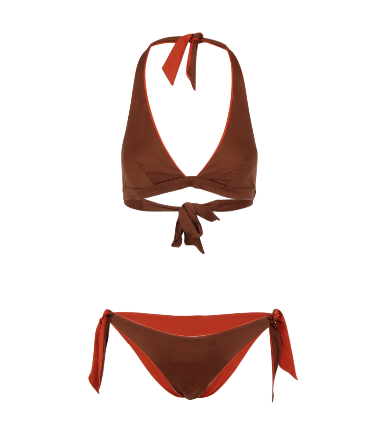 Max Mara Beachwear | Costume Bikini Abazia reversibile Marrone Arancio