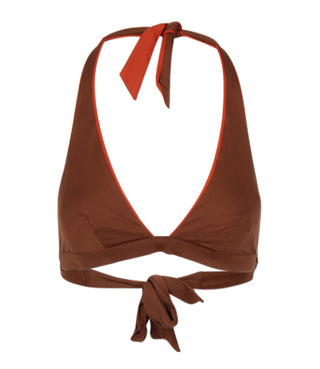 Max Mara Beachwear | Top Bikini Abazia reversibile Marrone Arancio