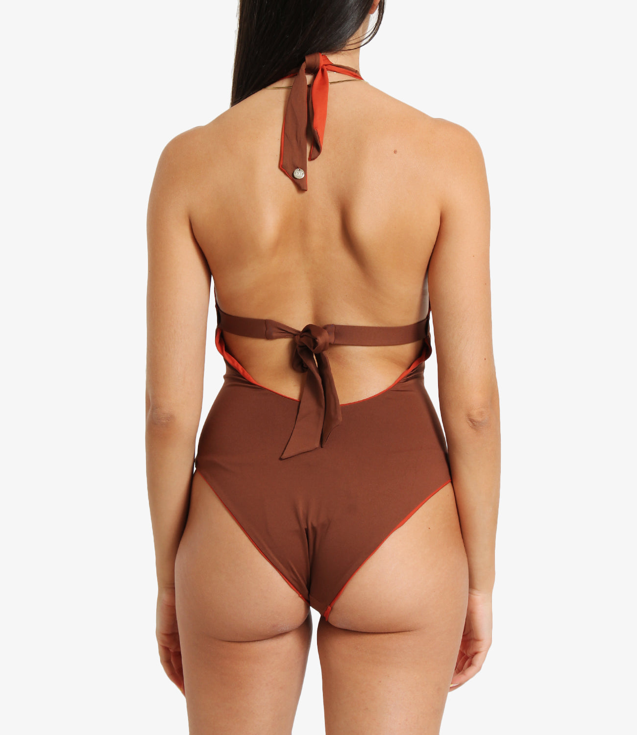 Max Mara Beachwear | Costume Intero Bchchenzia reversibile Marrone Arancio