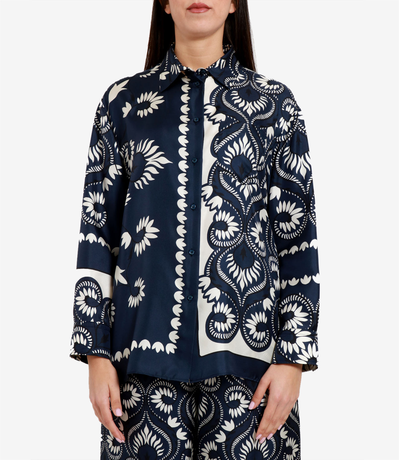 Max Mara Weekend | Camicia Wkdlastra Blu e Avorio