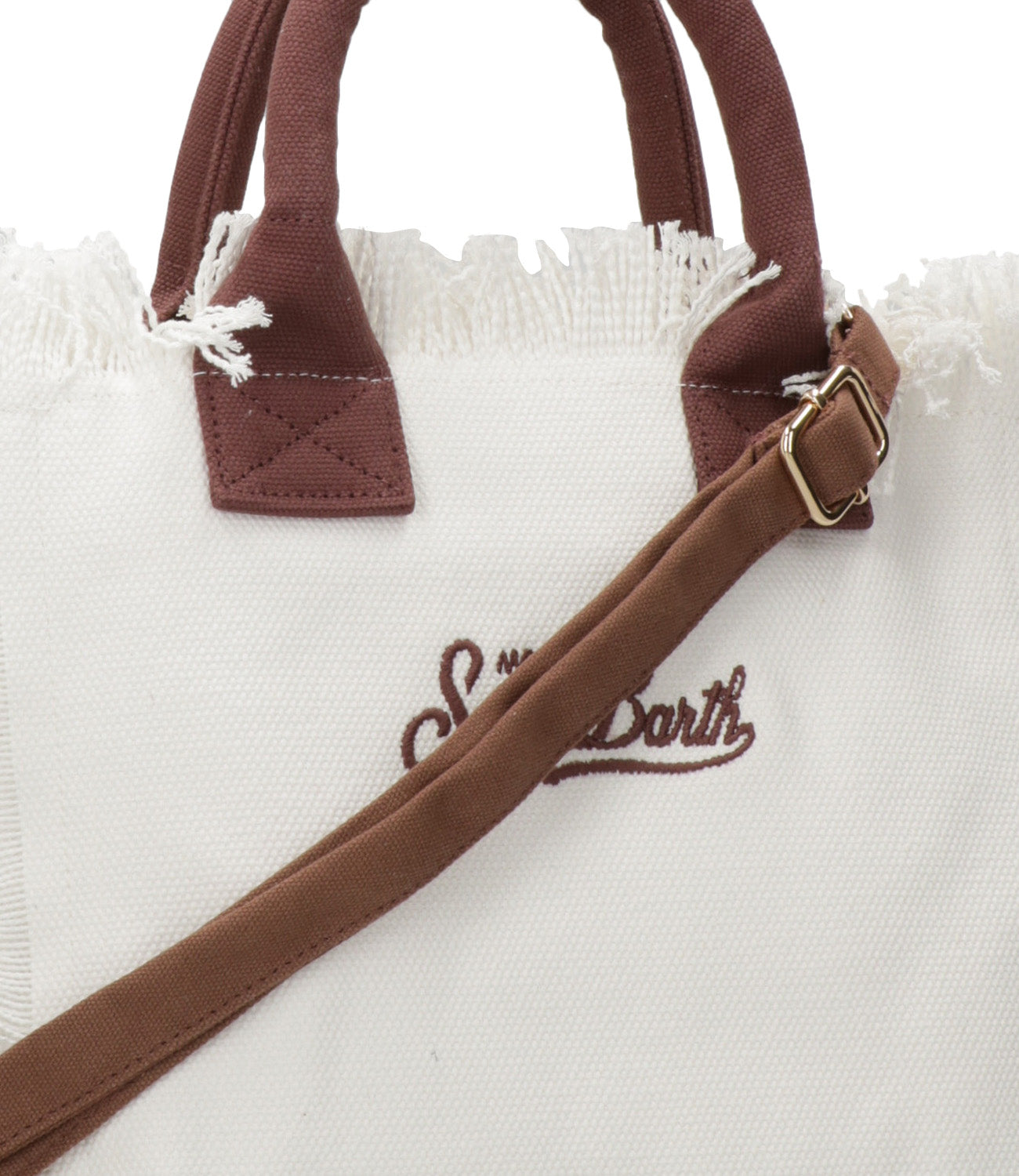 MC2 Saint Barth | Borsa a Mano Colette Small Bianca e Marrone
