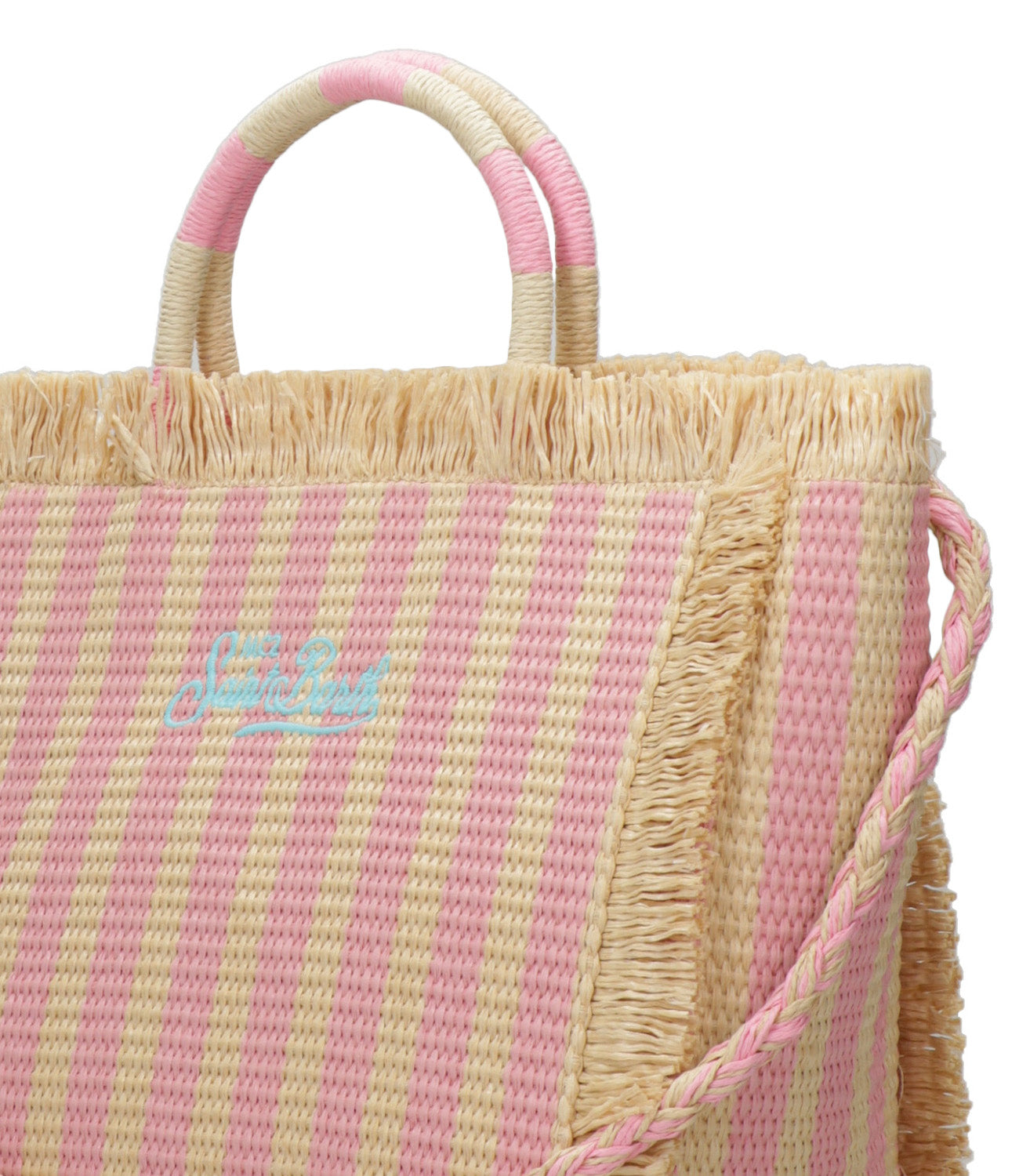 MC2 Saint Barth | Borsa a Mano Colette With Strap Rosa e Naturale