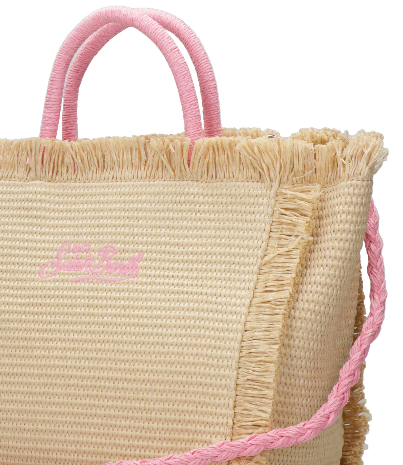 MC2 Saint Barth | Borsa a Mano Colette With Strap Rosa e Naturale