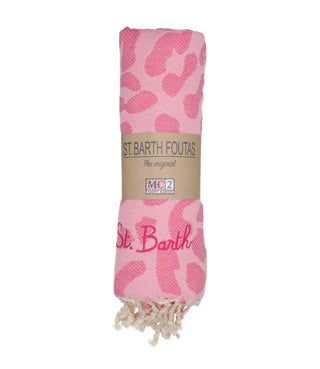 MC2 Saint Barth | Telo Foutas Leopardo Rosa