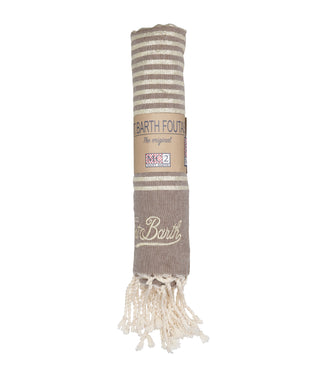 MC2 Saint Barth | Telo Beach Foutas Lurex Marrone Beige