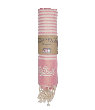 MC2 Saint Barth | Telo Foutas Lurex Rosa Naturale