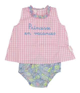 MC2 Saint Barth Kids | Set Abito e Culotte Rosa Lilla