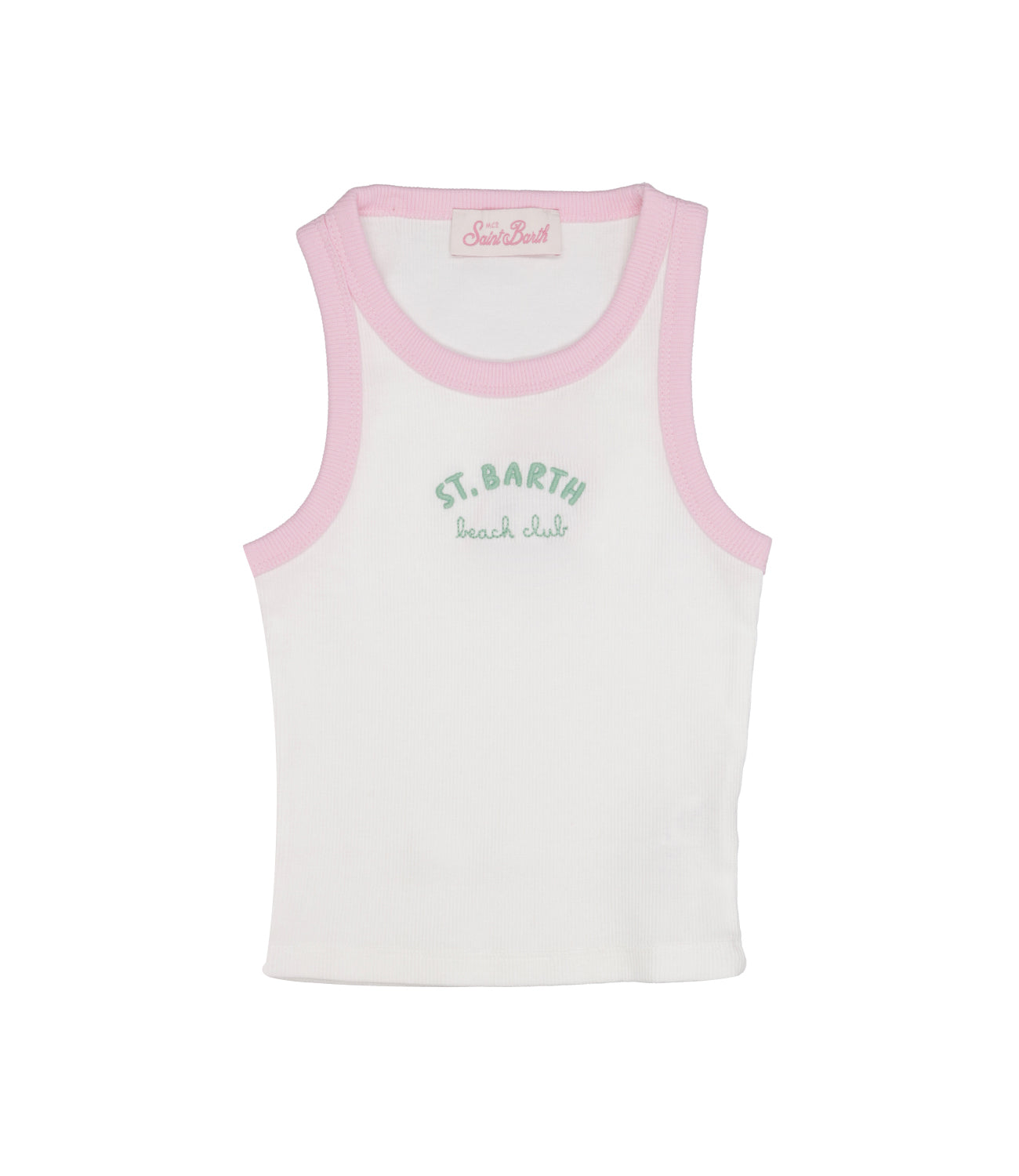 MC2 Saint Barth Kids | Top Bianco e Rosa