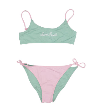 MC2 Saint Barth Kids | Costume Bikini Jaiden Double Verde e Rosa