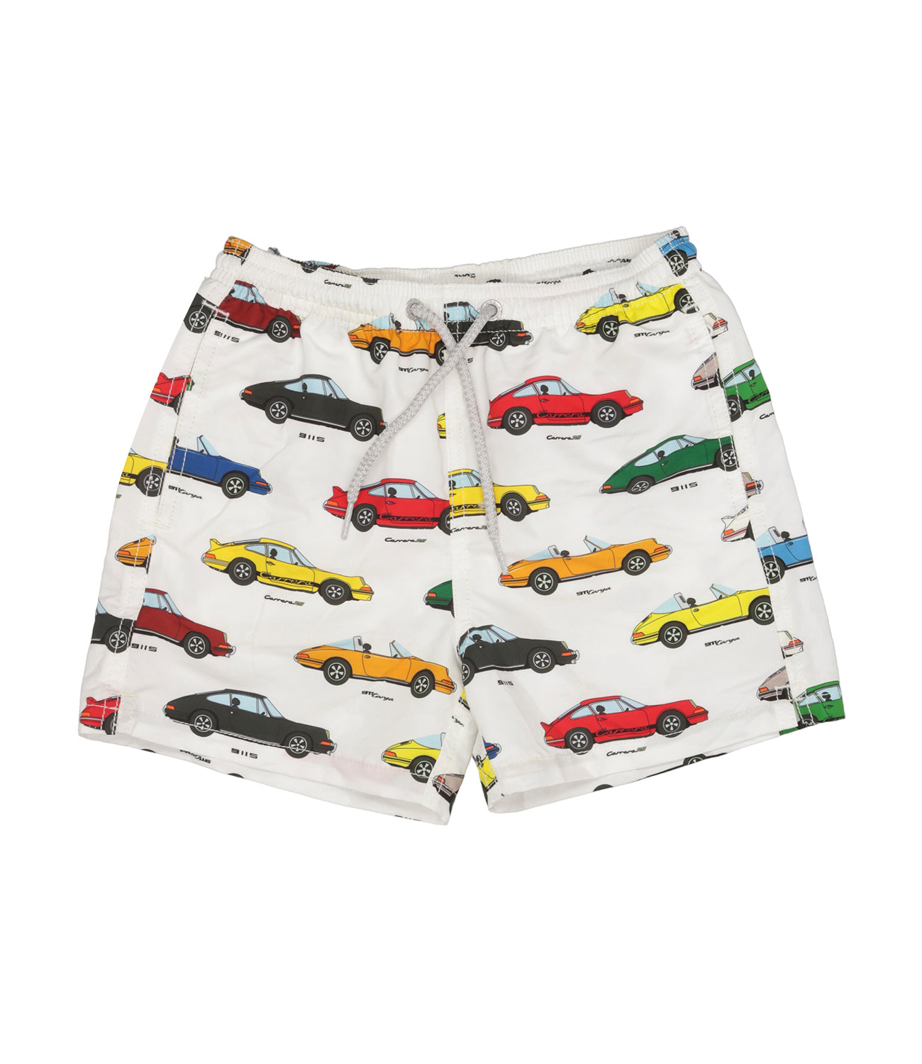 MC2 Saint Barth Kids | Costume Boxer Jean Bianco Rosso Giallo fluo