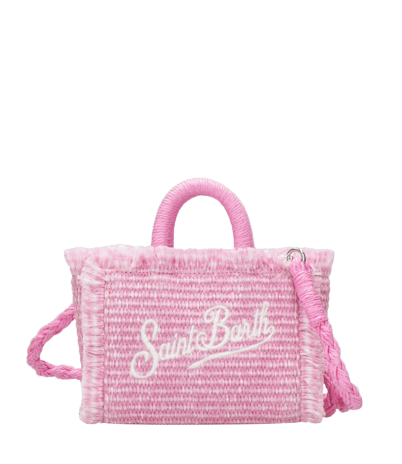 MC2 Saint Barth | Pochette Mini Vanity Straw Rosa