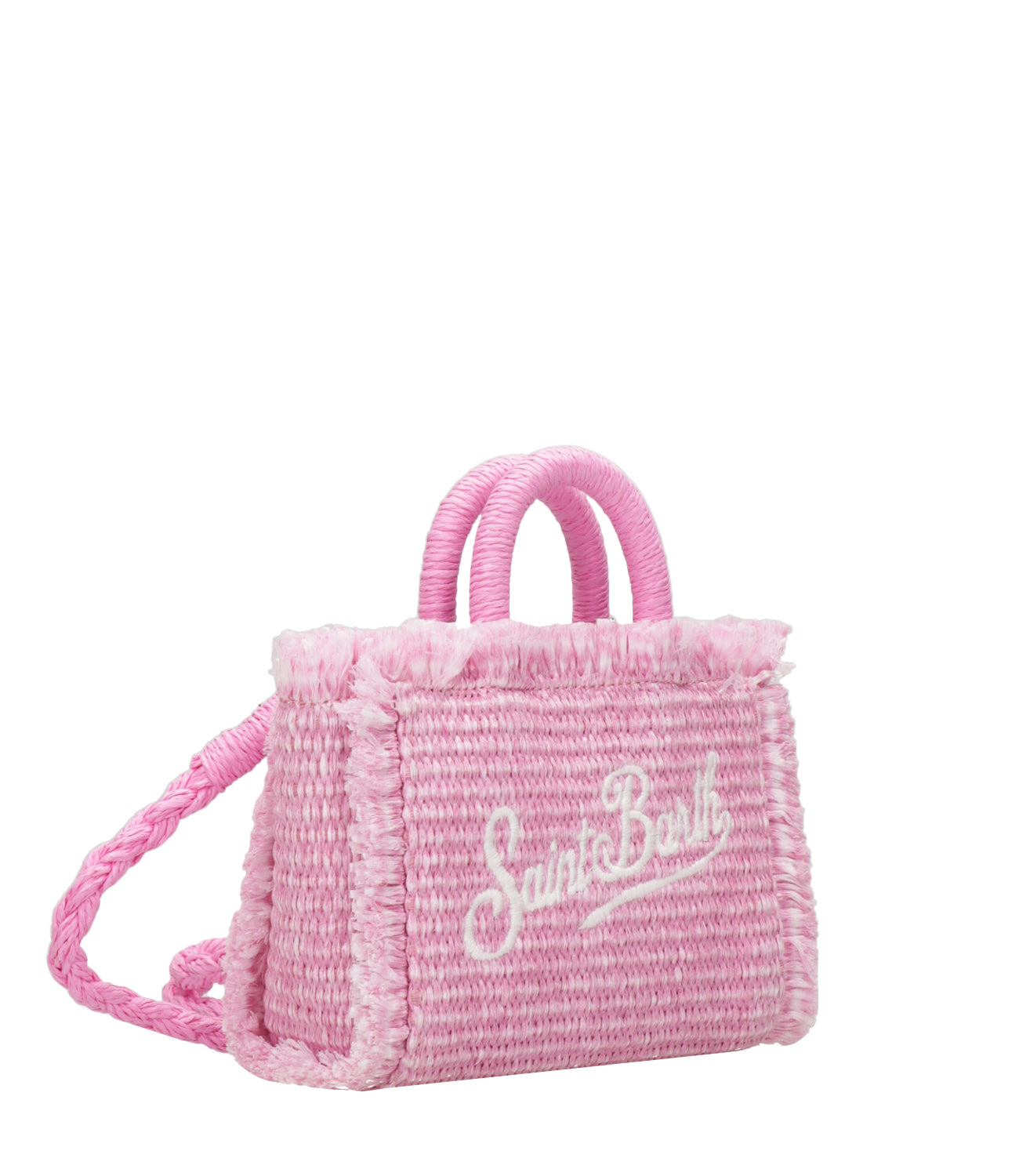 MC2 Saint Barth | Pochette Mini Vanity Straw Rosa