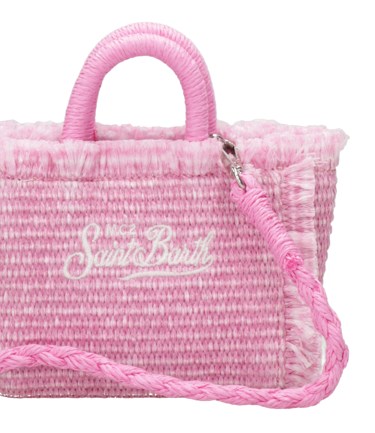 MC2 Saint Barth | Pochette Mini Vanity Straw Rosa