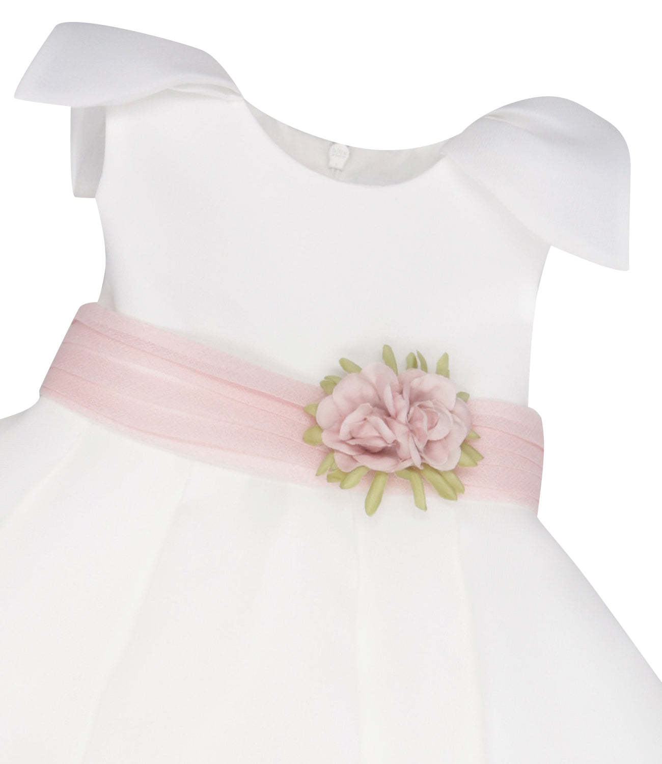 Minù | Abito Bianco Rosa scuro