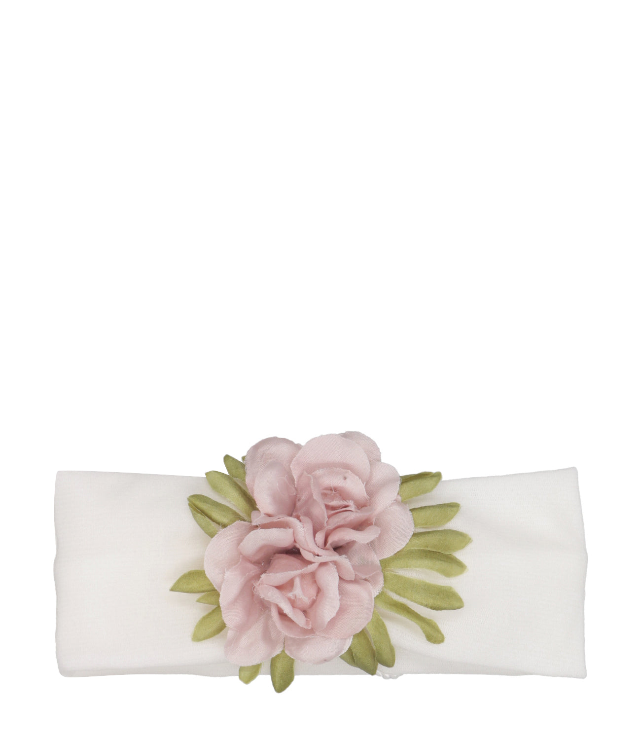 Minù | Fascia Capelli Fiore Bianco Rosa scuro