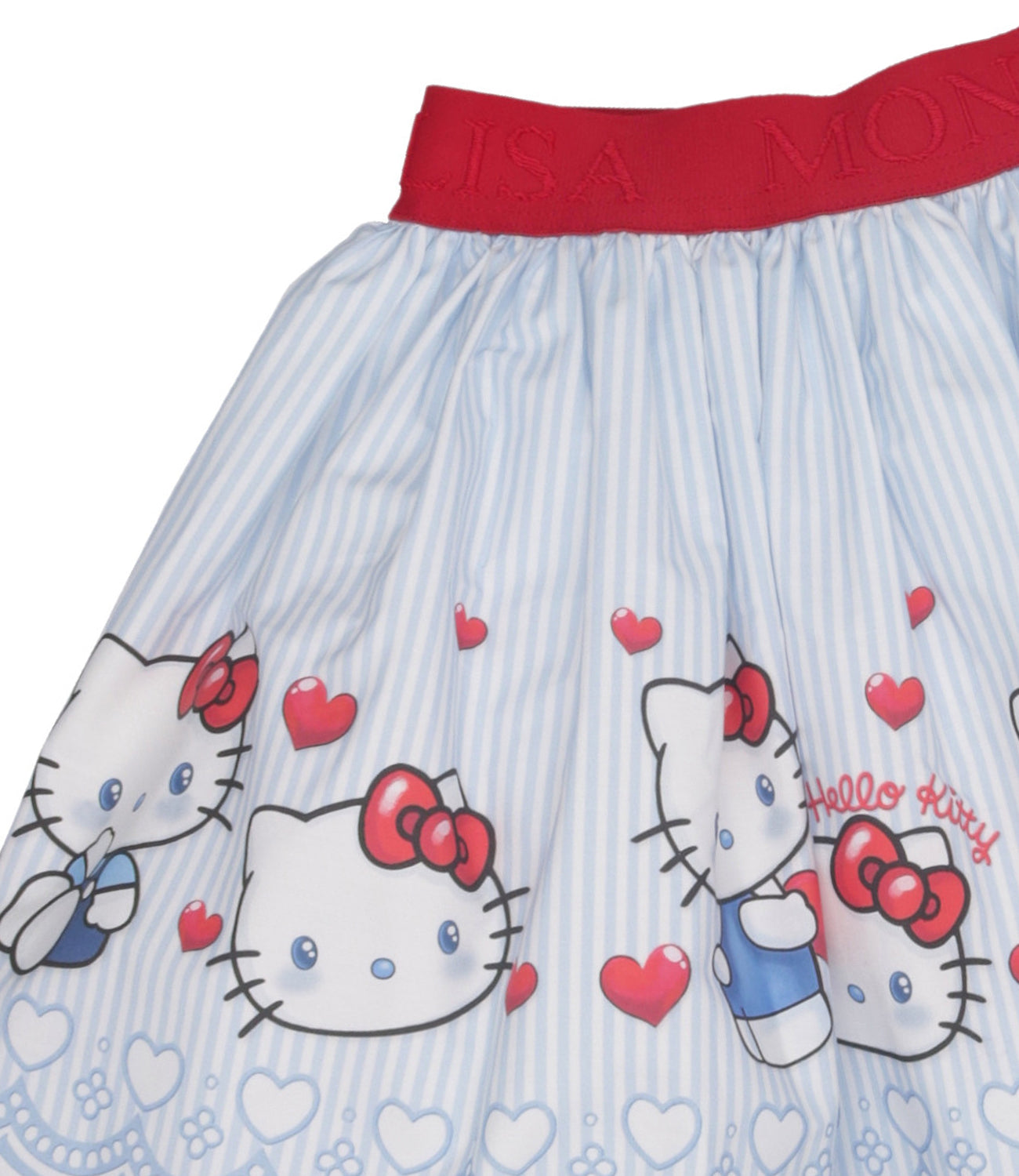 Monnalisa | Gonna Bianco Celeste e Rosso