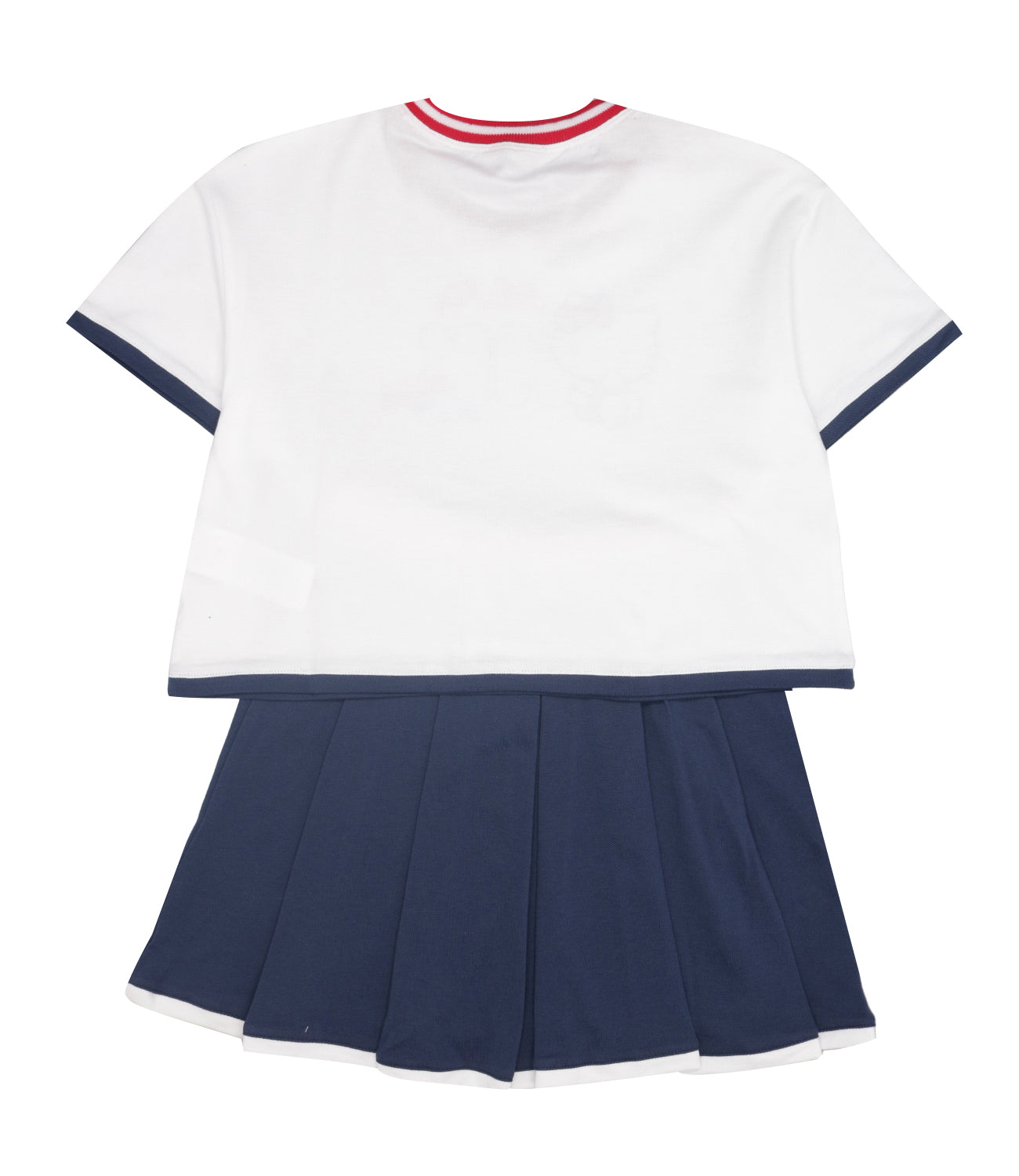 Monnalisa | Set Top e Gonna Bianco e Blu