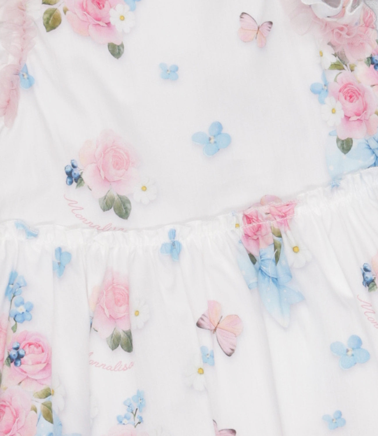 Monnalisa | Abito Bianco Rosa e Celeste