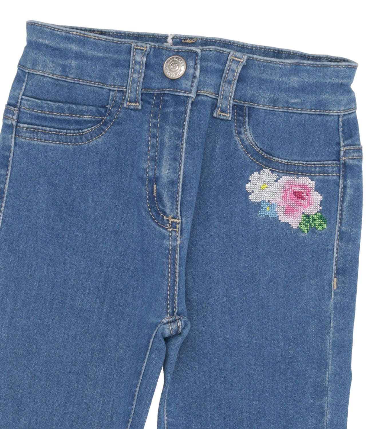 Monnalisa | Felpa Bianco Rosa e Celeste