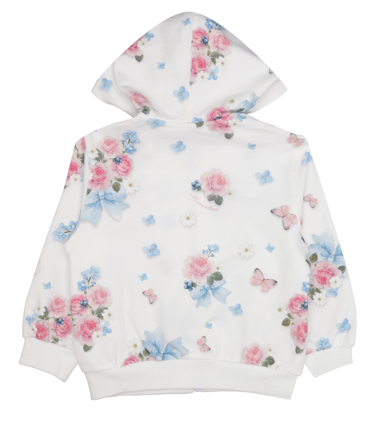 Monnalisa | Felpa Bianco Rosa e Celeste