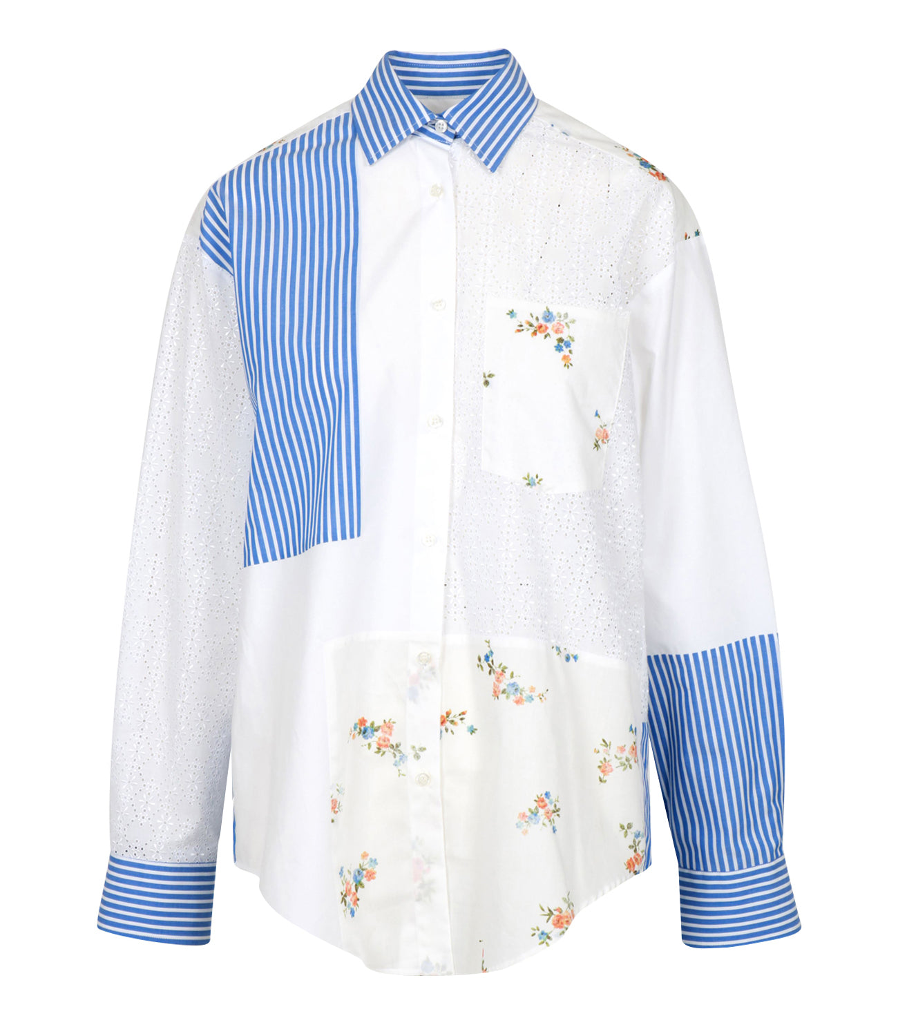 MSGM | Camicia Bianco e Azzurro
