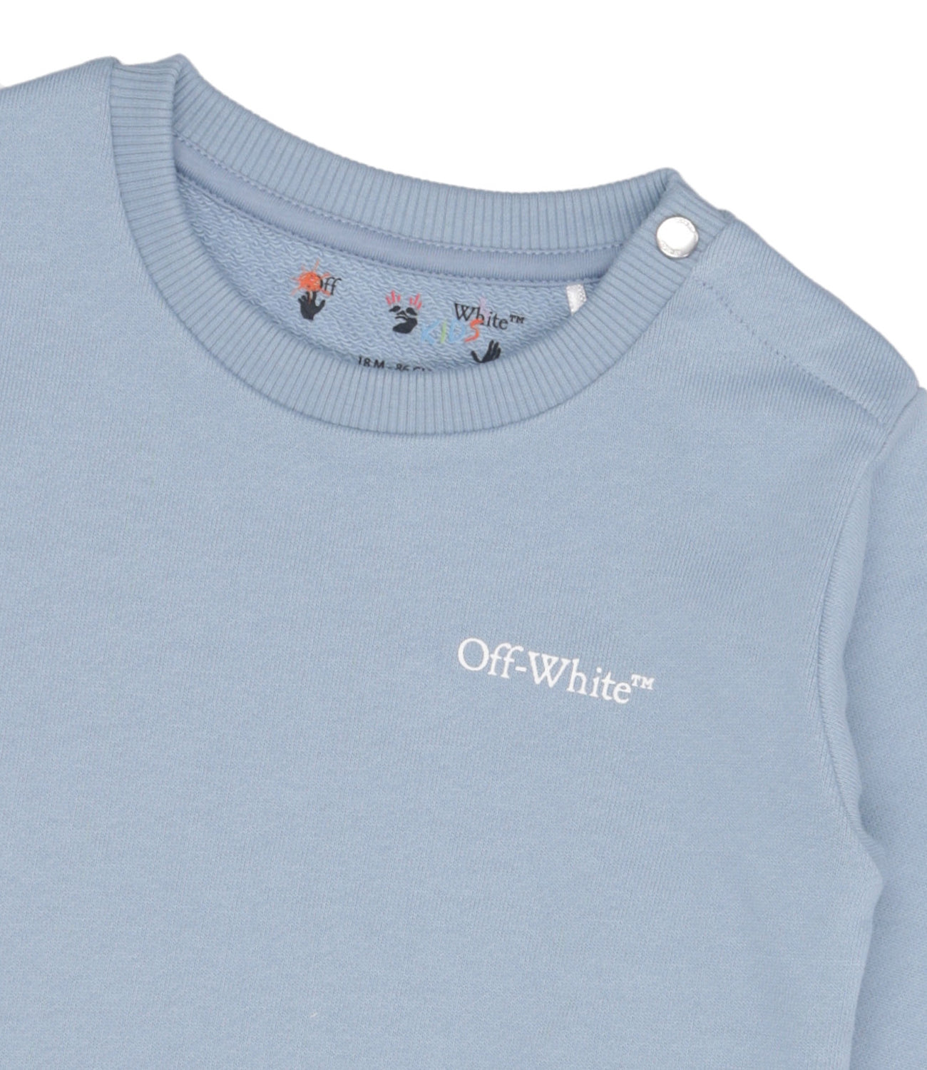 Off White Kids | Felpa Scribble Diagonal Celeste