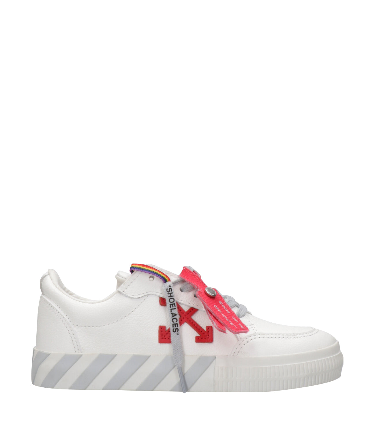 Off White Kids | Sneakers B-Vulc Low 001 Bianco Rosso Grigio