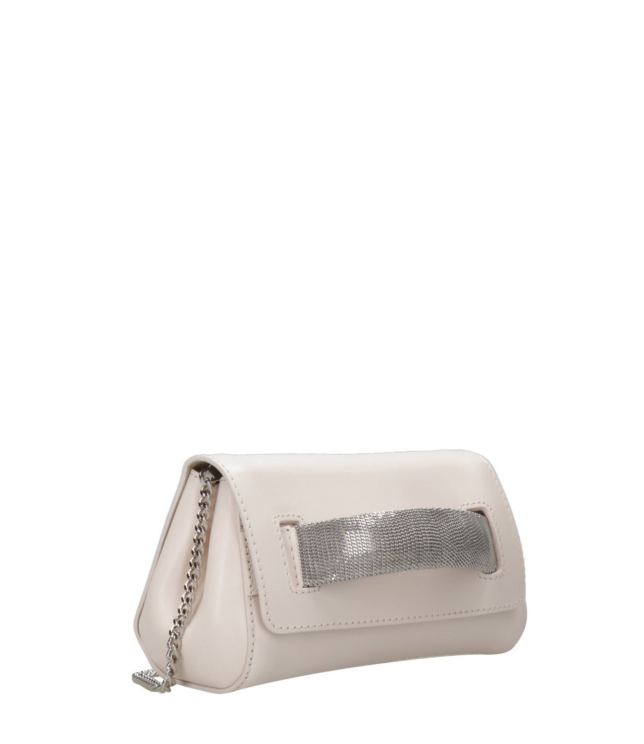 Orciani | Clutch Gossip XS Avorio e Argento