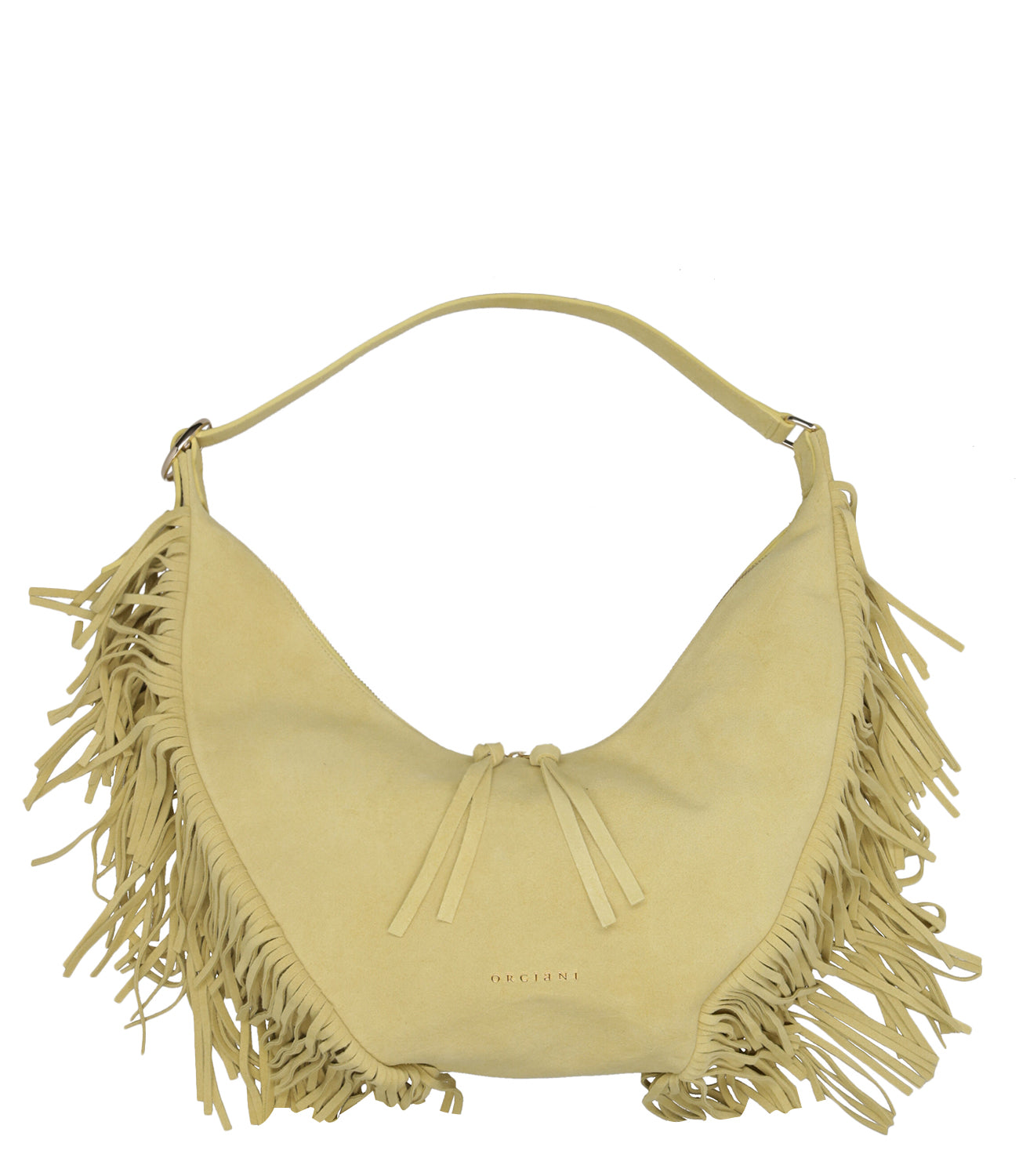 Orciani | Borsa a Spalla Hobo Peach Fringe S Giada