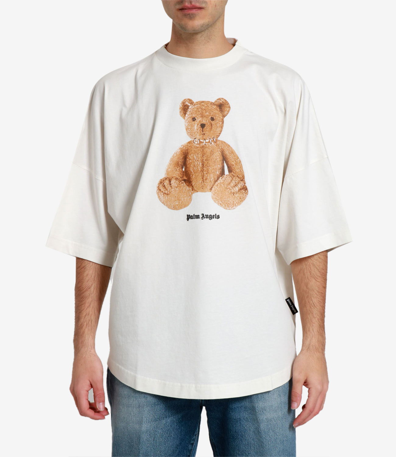 Palm Angels | T-Shirt Bianco Marrone