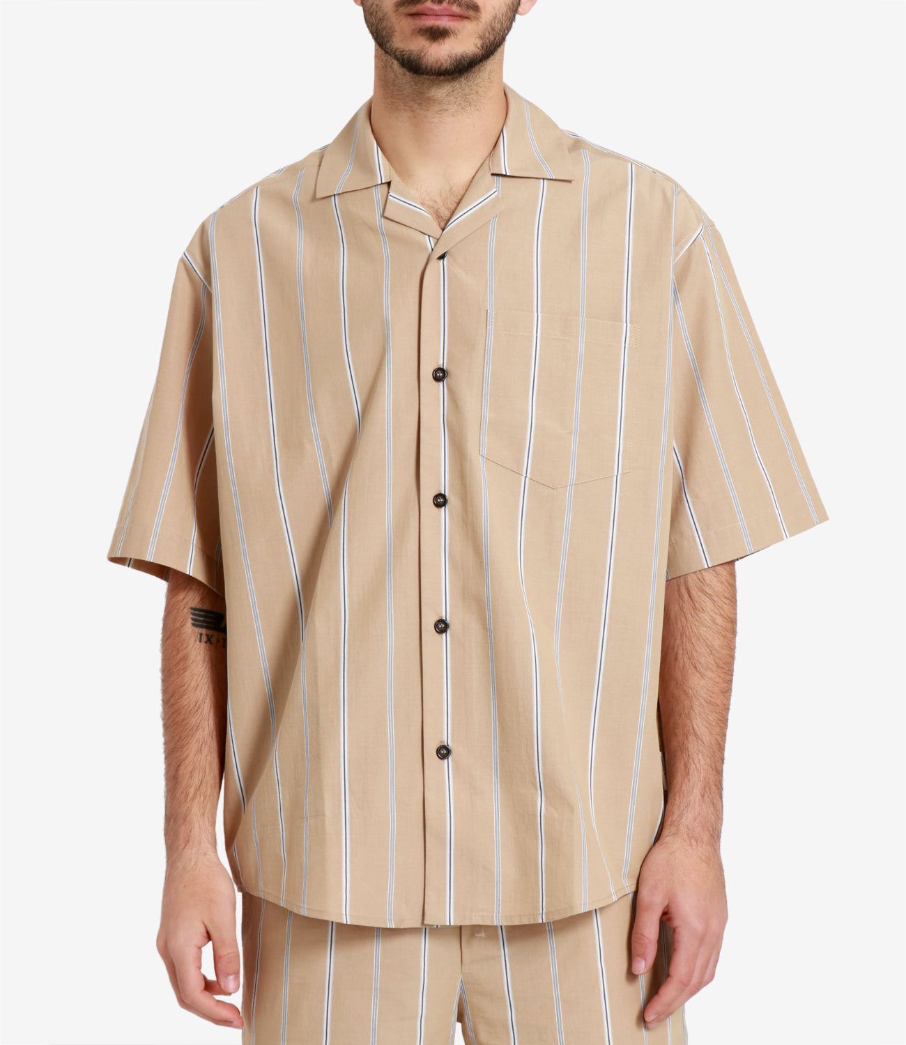 Paolo Pecora | Camicia Beige Bianco